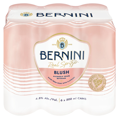 Bernini Blush (500 ml 6 pack cans)
